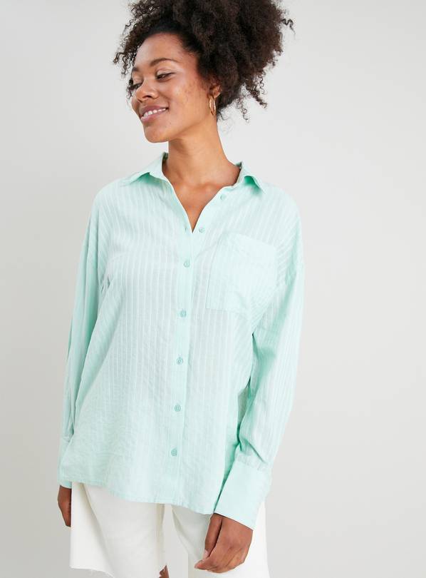 Buy Mint Green Relaxed Stripe Shirt 26 Tops Argos
